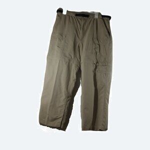Royal Robbins Nylon Cargo Pants Convertible Zip Hiking buckle closure size L
